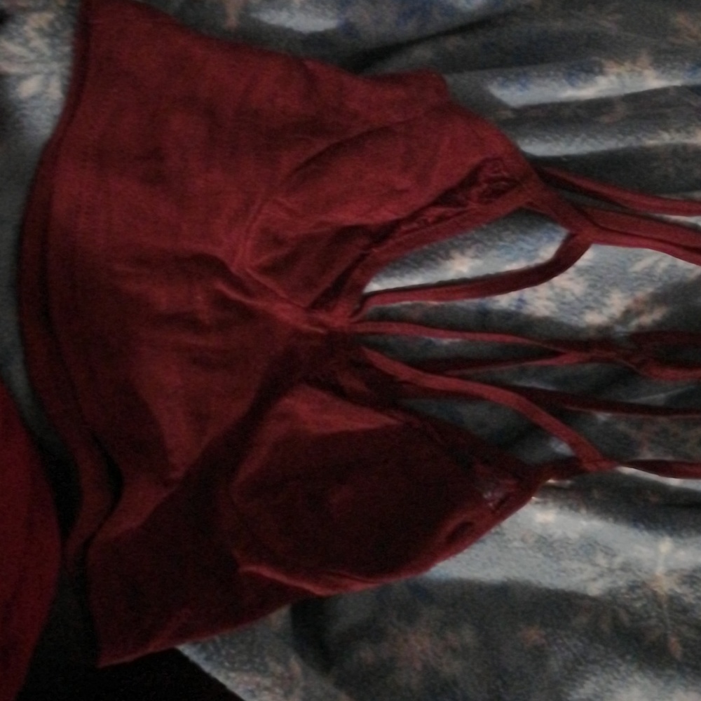 Crimson crop top from Charlotte Russe